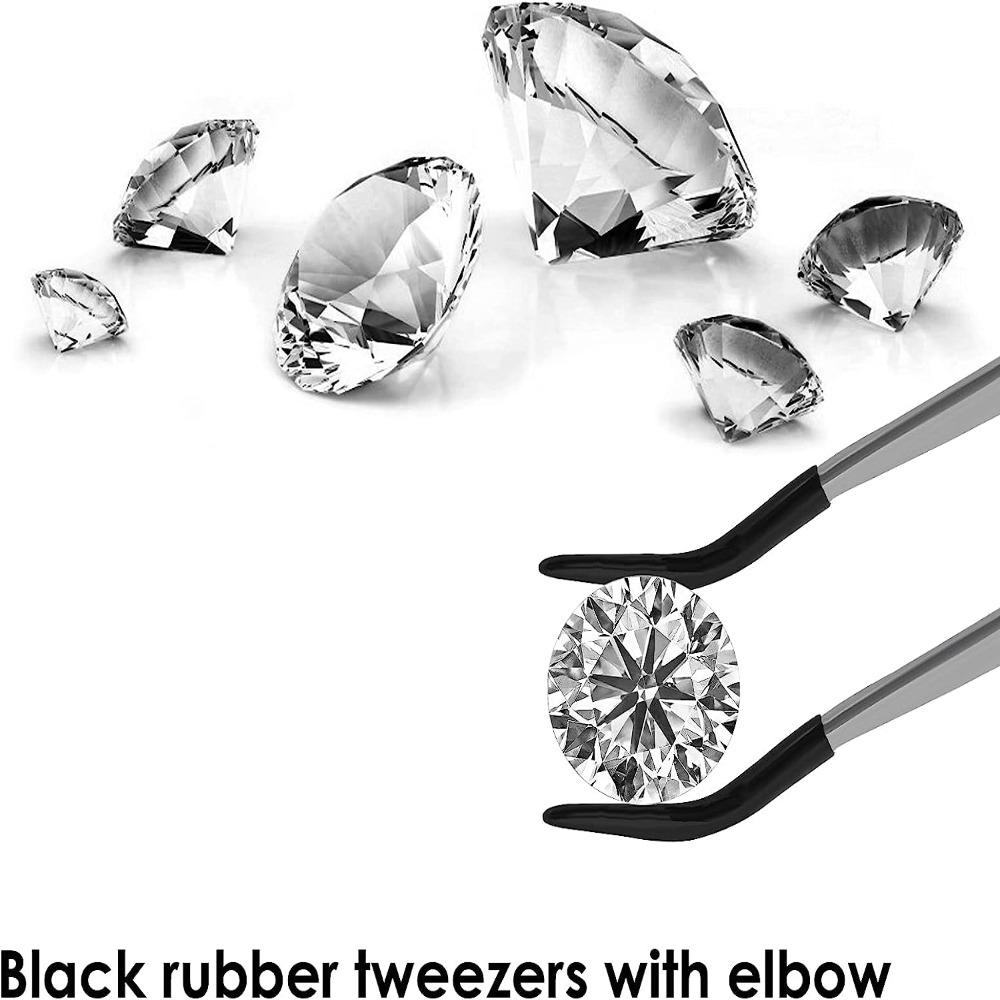 Изогнутый пинцет из нержавеющей стали 6,2 дюйма пластиковый для инструментов для изготовления поделок пинцет для поделок для ювелирных изделий