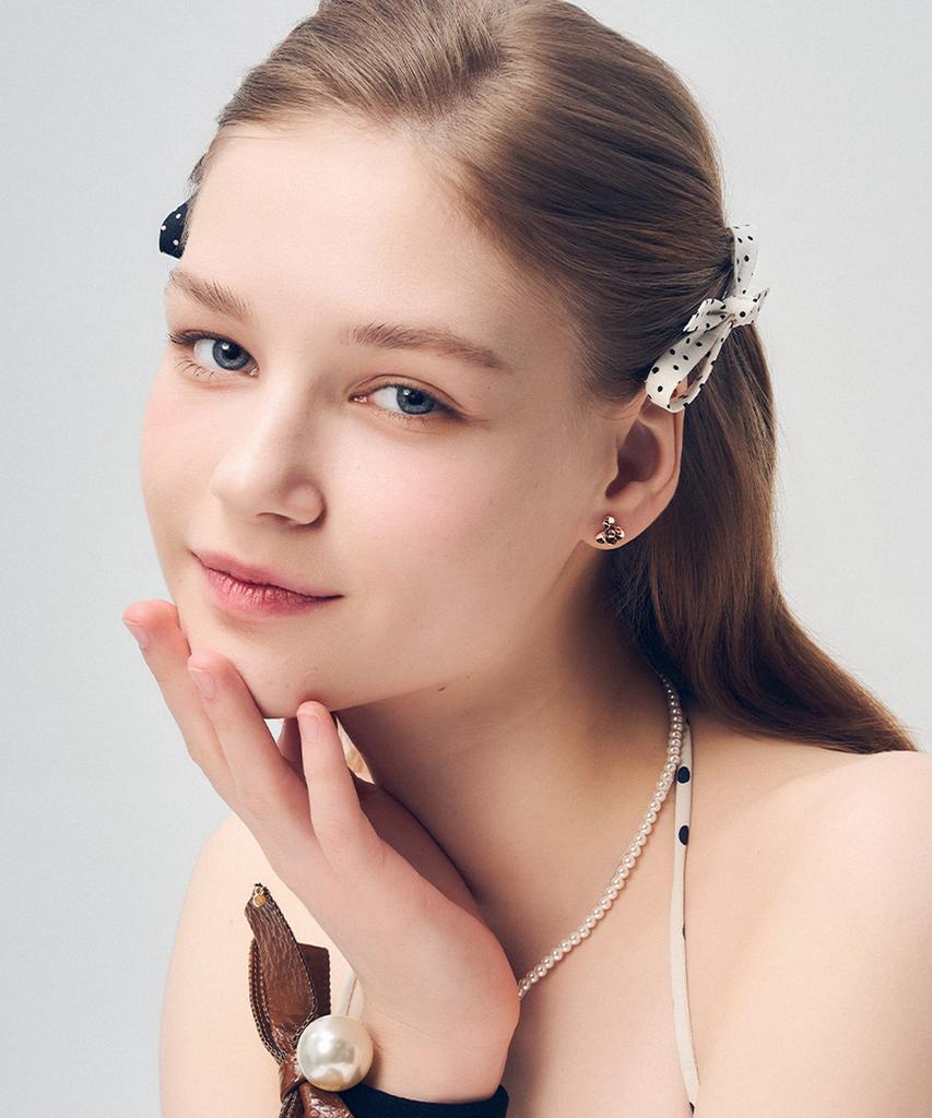 Автоматическая булавка Dana Burton в горошек с лентой