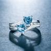 2026 Design Double Heart Shape Zircon Ring European and American Ring Jewelry