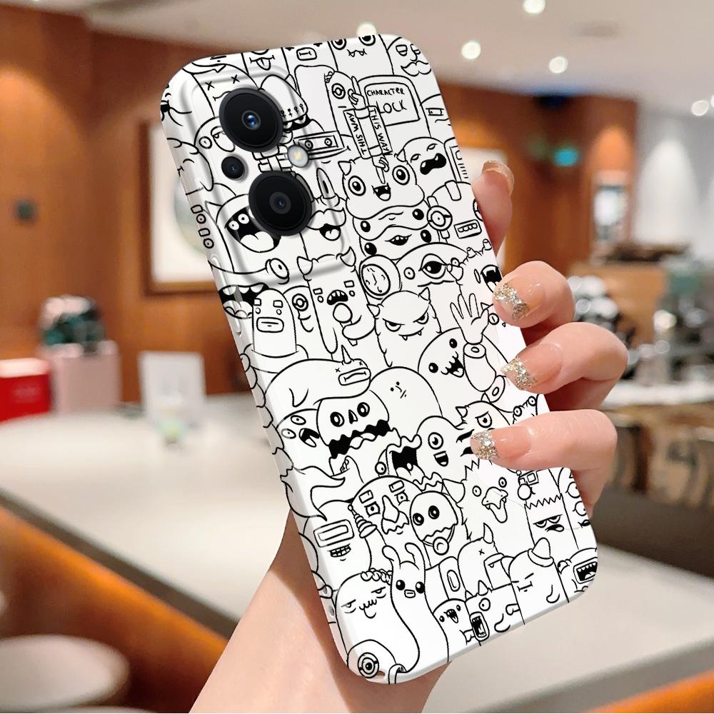 All-inclusive Film Phone Case Cartoon Fashion Design Hard Shell Full Cover Camera Shockproof Protection Case for OPPO Realme OnePlus Infinix Tecno