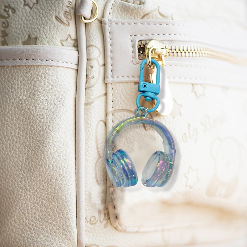 1 шт. Брелоки DIY Аксессуары Подвески для сумки Милые 3D Форма наушников Y2K Украшение Креативные Подвески для мобильного телефона Смешные Разноцветные