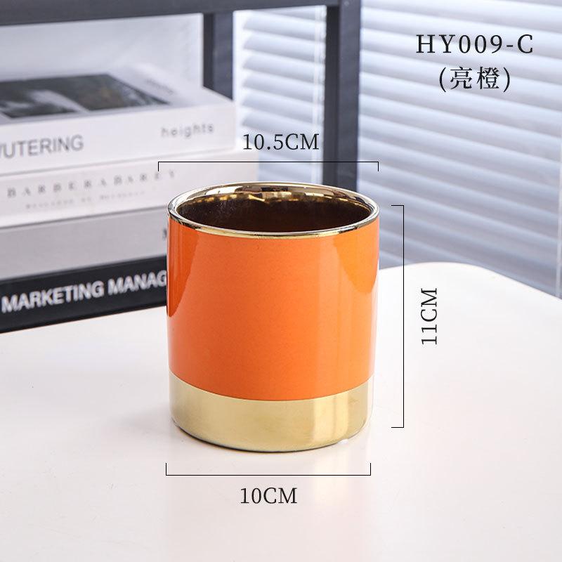 INS Nordic Simple Straight Round Suckulent Керамический Маленький Цветочный Горшок Для Домашнего Рабочего Стола Украшения Оптом