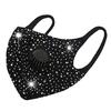 Алмазная дышащая маска для рта Унисекс Маска для защиты лица Многоразовая моющаяся