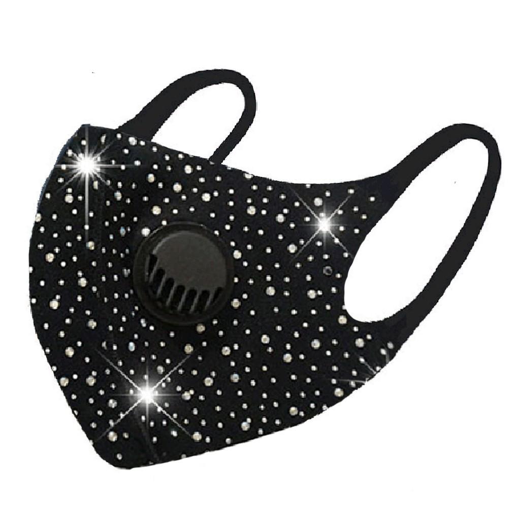Алмазная дышащая маска для рта Унисекс Маска для защиты лица Многоразовая моющаяся