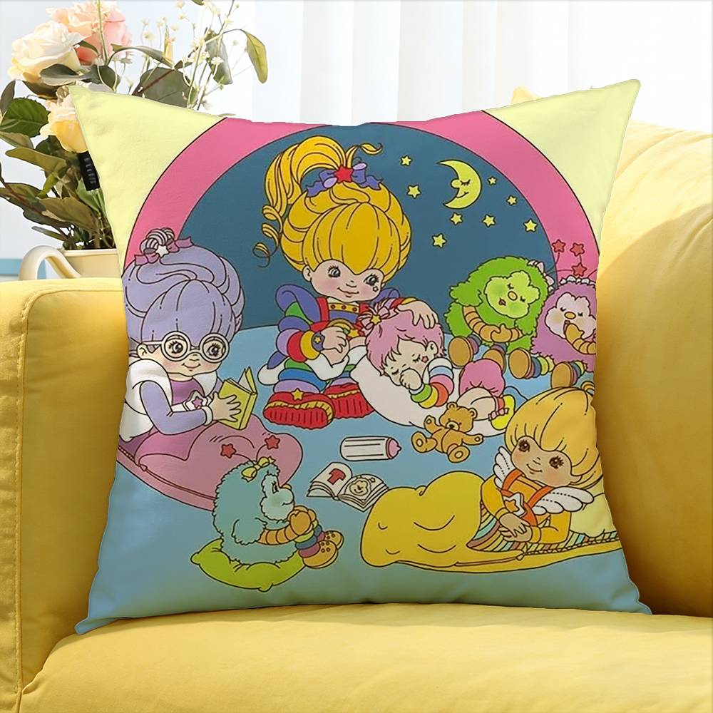 Cute Rainbows Brites Various Sizes Square Pillow Case For Car Home Bedchamber Decor