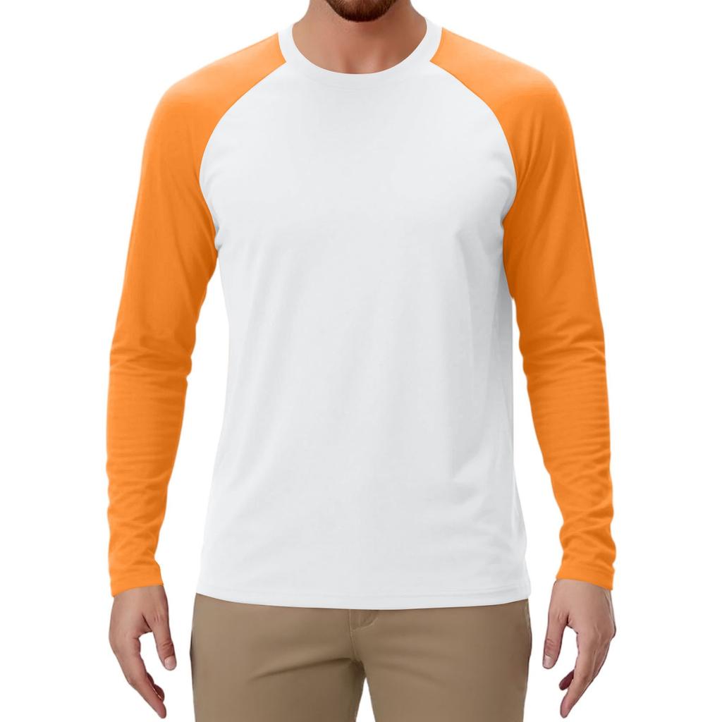 Мужской спортивный топ с длинным рукавом реглан контрастного цвета