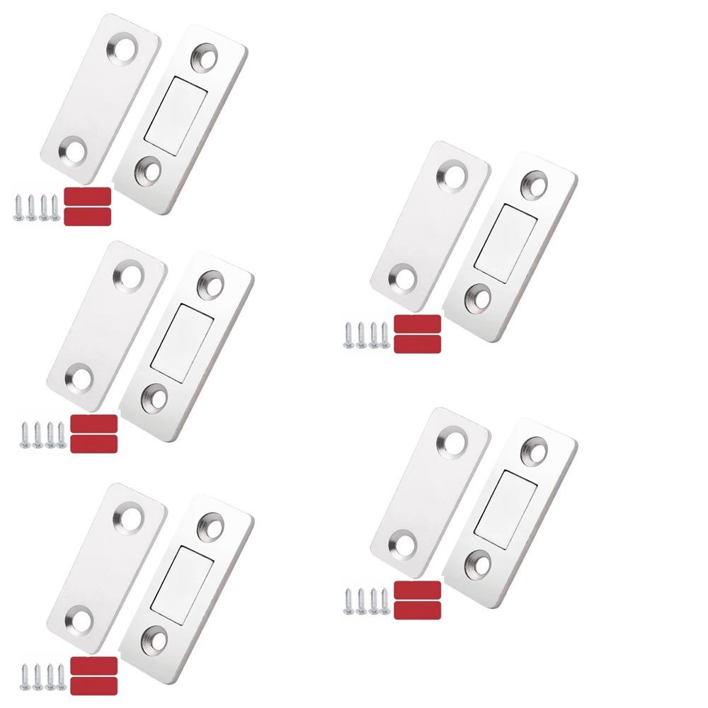 5Set Strong Magnetic Cabinet Catches Ultra-Thin Hidden Door Closer Drawer Magnet Catch Kitchen