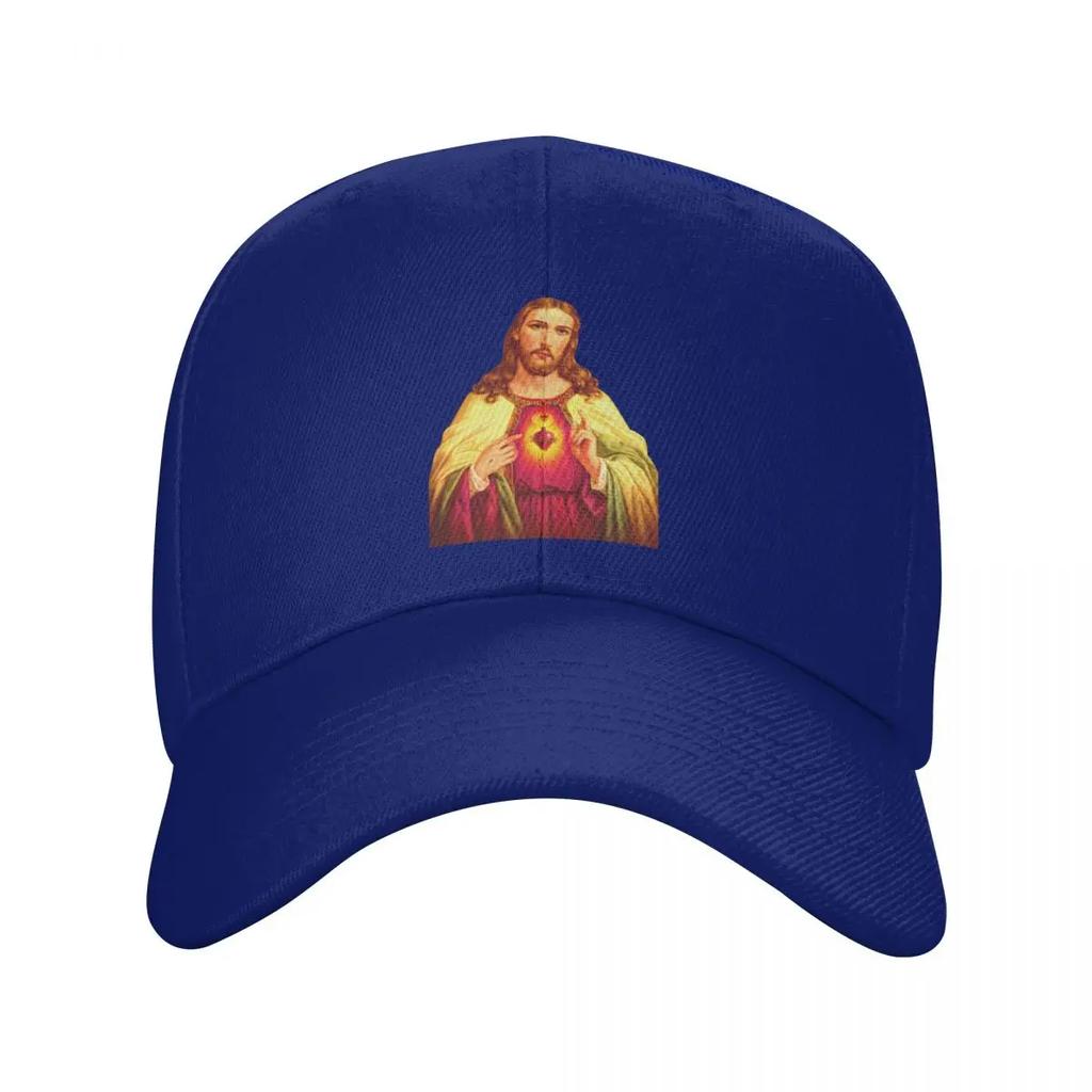 Custom Cool Sacred Heart Of Jesus Baseball Cap Women Unisex Adjustable Unisex Christian Catholic God Dad Hat Spring Sun Hat