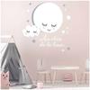 [Q8300] - Sheet of Stickers 'Messages' (In the Light of the Moon... - Moon - Cloud - Sleep) - 50x70 Cm