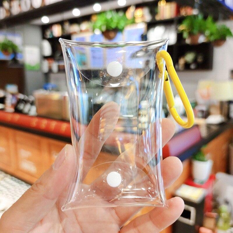 Small Transparent Coin Purse PVC Clear Mini Female Purses Women Kids Girls Key Lipstick Earphone Coin Storage Bags Wallet Pouch CLE