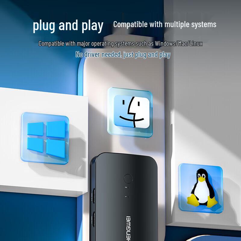 Shengwei 2-портовый HDMI KVM-переключатель с USB