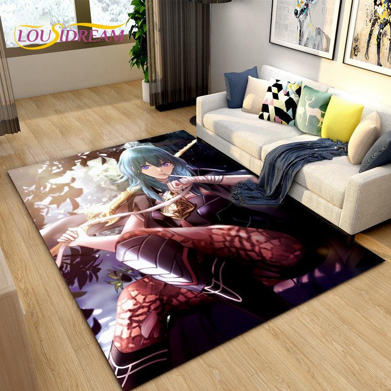 Game Gamer Fire Emblem Series Area Rug,Carpet Rug for Living Room Bedroom Sofa Doormat Decoration, Kids Play Non-slip Floor Mat
