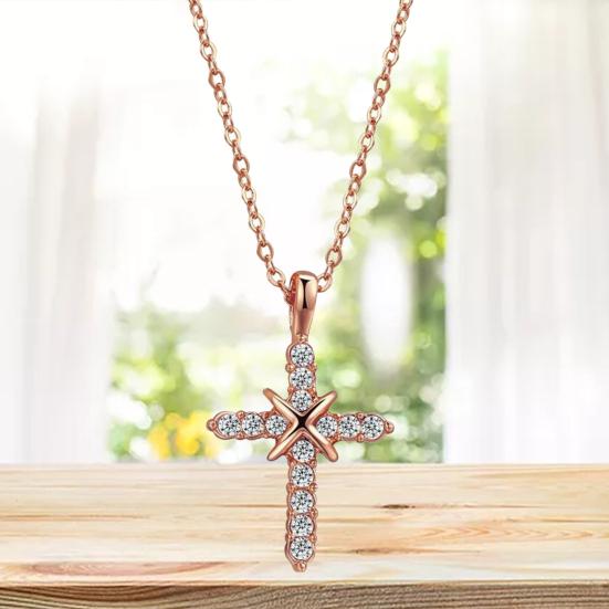 Women's Necklace Shiny Cubic Zirconia Pendant Necklace Birthday Anniversary Jewelry Gift for Girlfriend Teen Girls