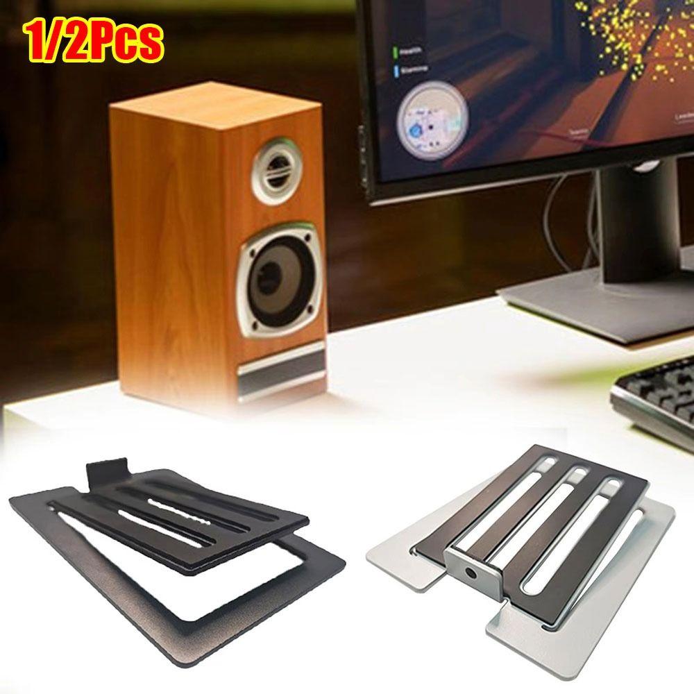 1/2Pcs Aluminum Alloy Desktop Speaker Stands Tilted Speaker Support Bookshelf Desk