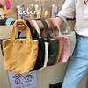 Portable Corduroy Meal Bento Tote Lunch Bag Picnic Camping Pouch Lady Handbag