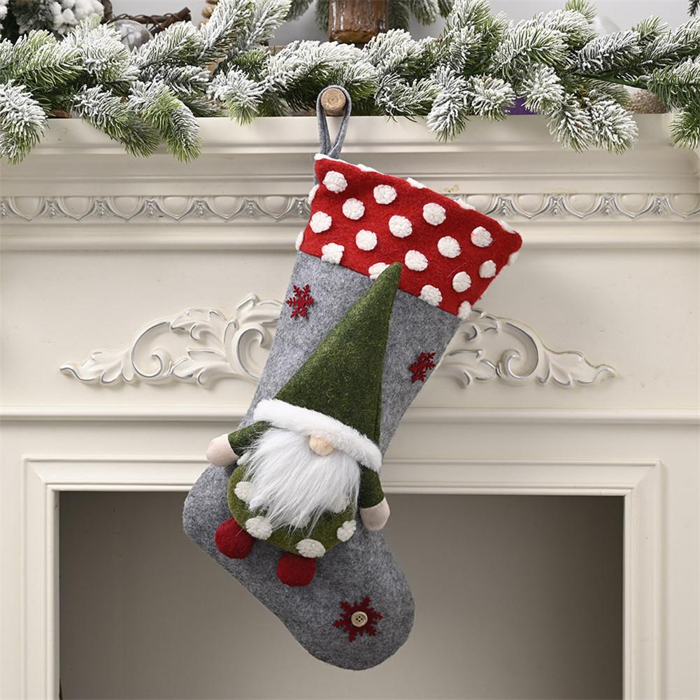 Christmas Decoration 2023 Big Boots Christmas Tree Decorations Candy Bag Santa Elks Snowman Christmas Sock