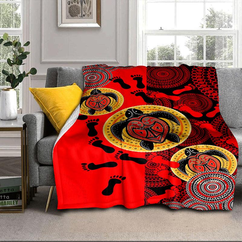 Australian Aboriginal Style Blanket Flannel Blanket Throw Blanket Sofa Cover Blanket Soft Premium Blanket Picnic Blanket Tv Blanket Gifts