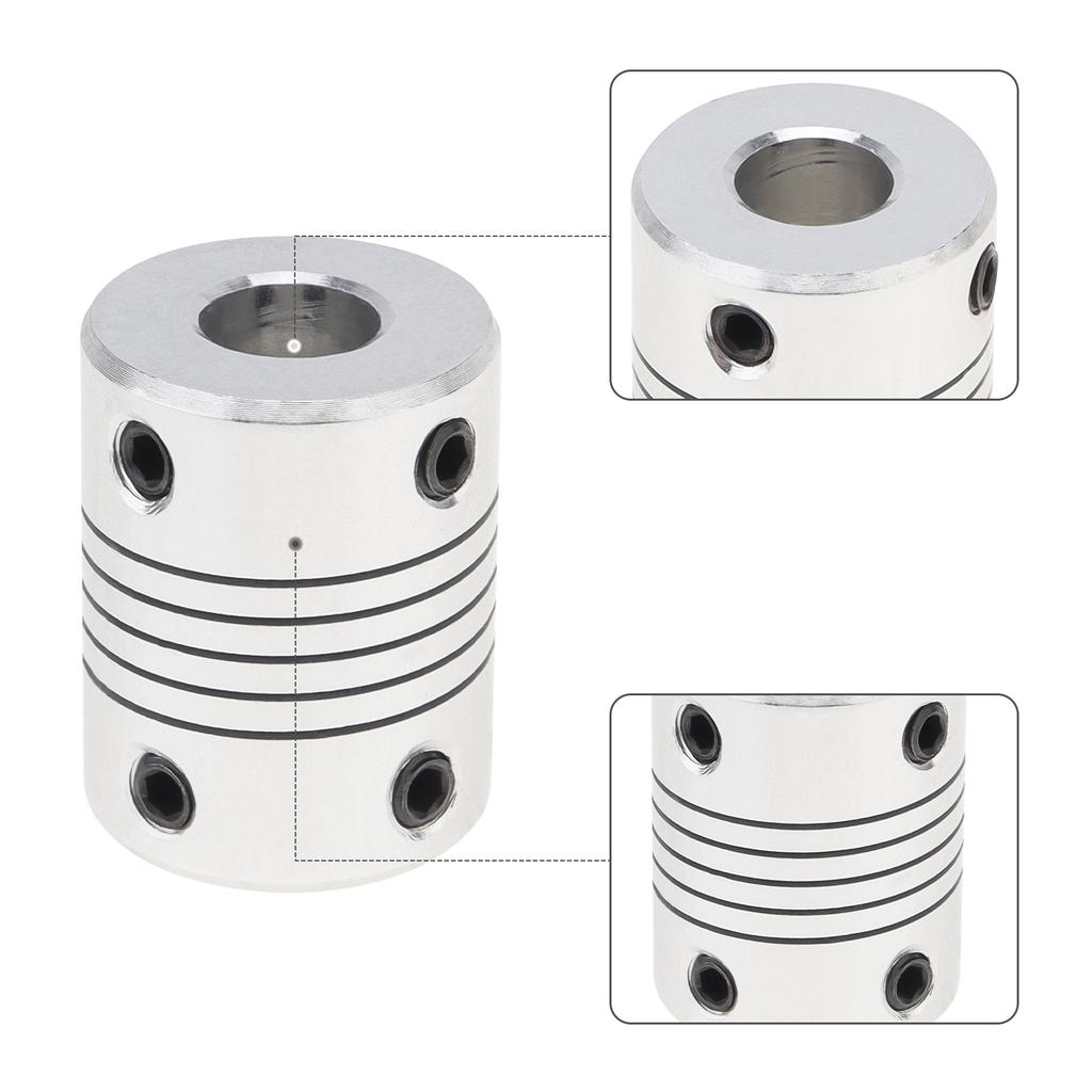 4 шт. 8-10 мм Гибкая муфта шагового двигателя из алюминиевого сплава 25x19 мм для 3D-принтера ЧПУ DIY Энкодер с винтами