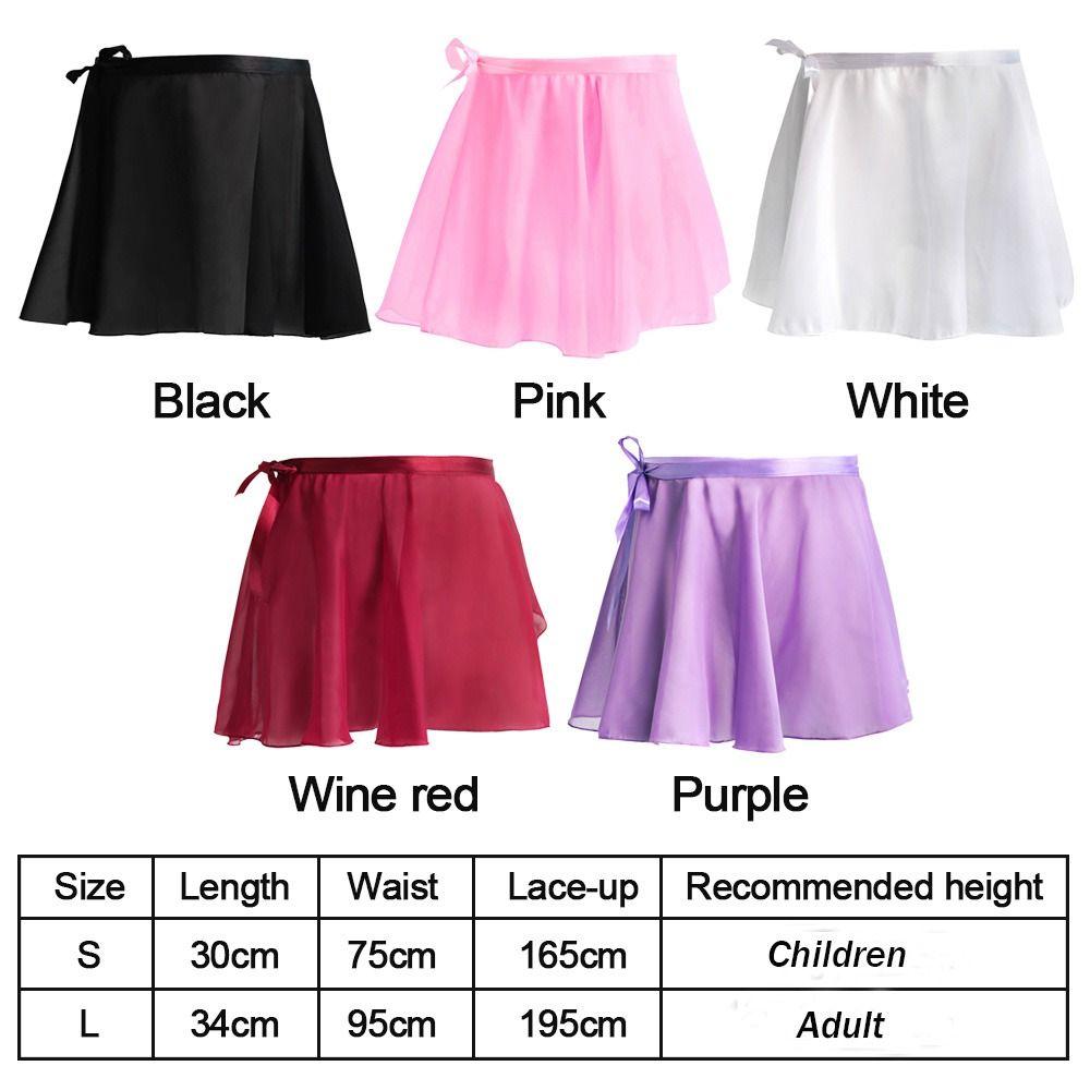 Платье Однотонный Тренировочный Купальник Юбка Балетное Танцевальное Платье Шнуровка Шифоновые Юбки Балетные Юбки