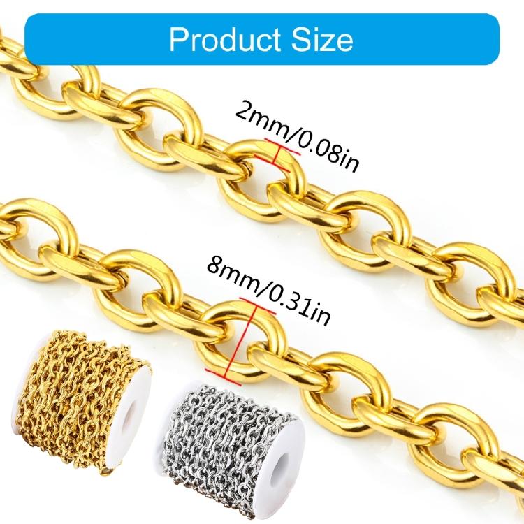 Профессиональная нержавеющая сталь цепь для изготовления ювелирных изделий Роло цепь оптом для ожерелий и браслетов Наборы для ювелирных изделий