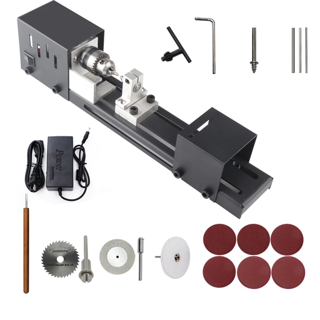 Mini Lathe Beads Polisher Machine Woodworking Craft DIY Rotary Tool Set Standard Grinding Set US