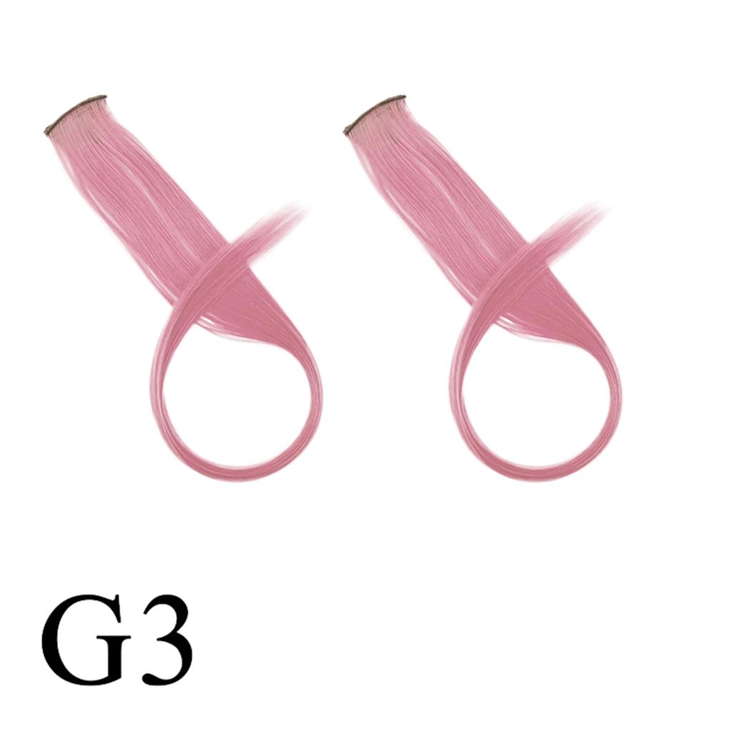 2 шт. цветные накладные волосы на клипсе 20 дюймов, прямые разноцветные волосы, аксессуары для наращивания волос для девочек, женщин, подарок, вечеринка, парик, шт.