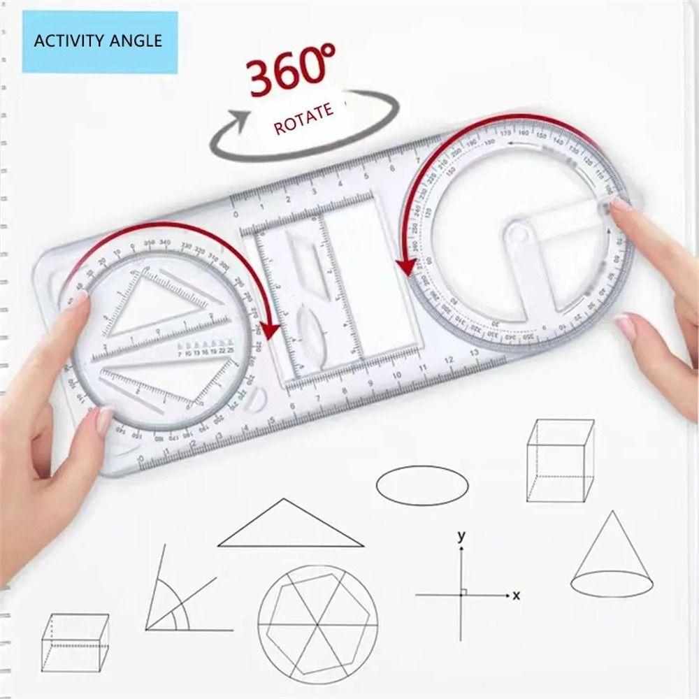 Activity Angle Geometry Ruler Multifunctional Drawing Template Drawing Ruler Children Student