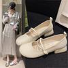 Модные весенне-осенние новые модные туфли на плоской подошве 2024 года с квадратным носком, женские туфли, повседневные, удобные, однотонные, женские туфли для отдыха на открытом воздухе