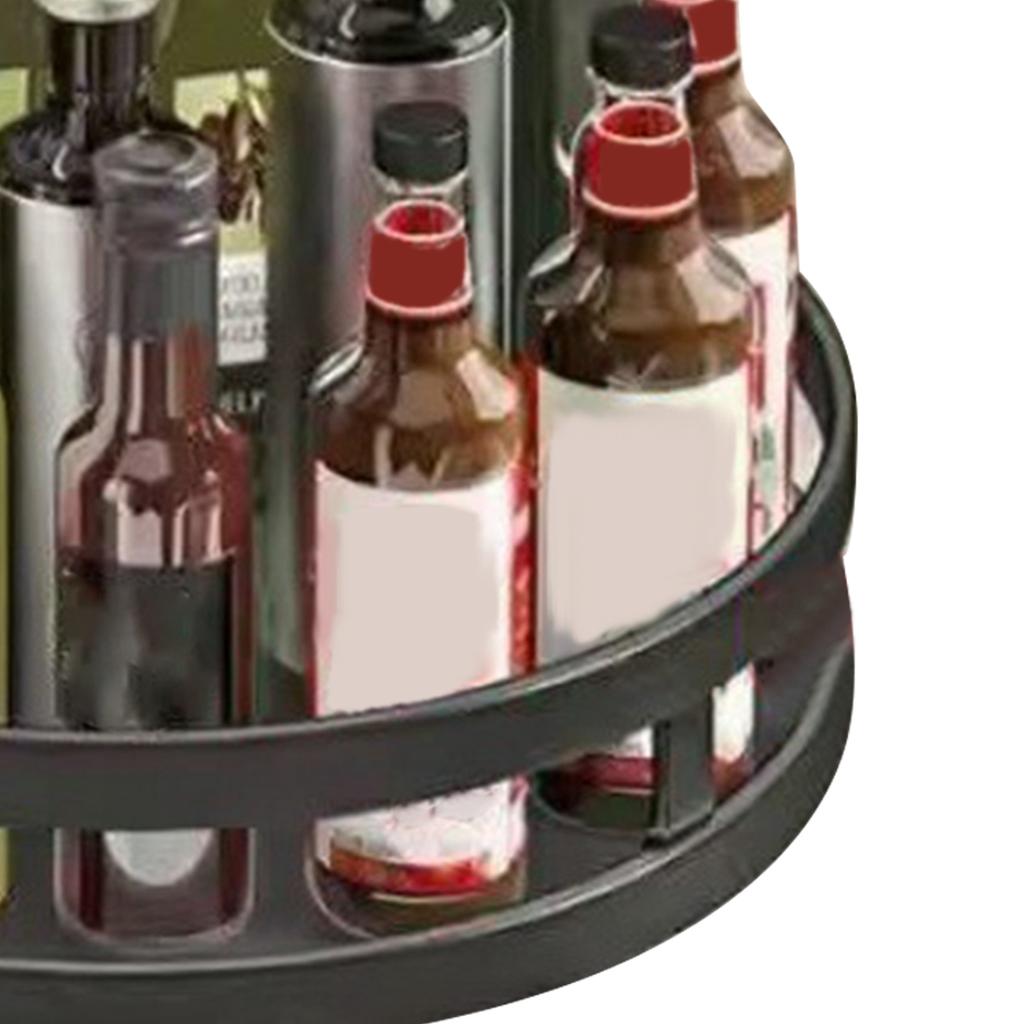 Вращающийся кухонный лоток для хранения, вращающийся на 360 градусов, органайзер для специй, подставка для специй из углеродистой стали