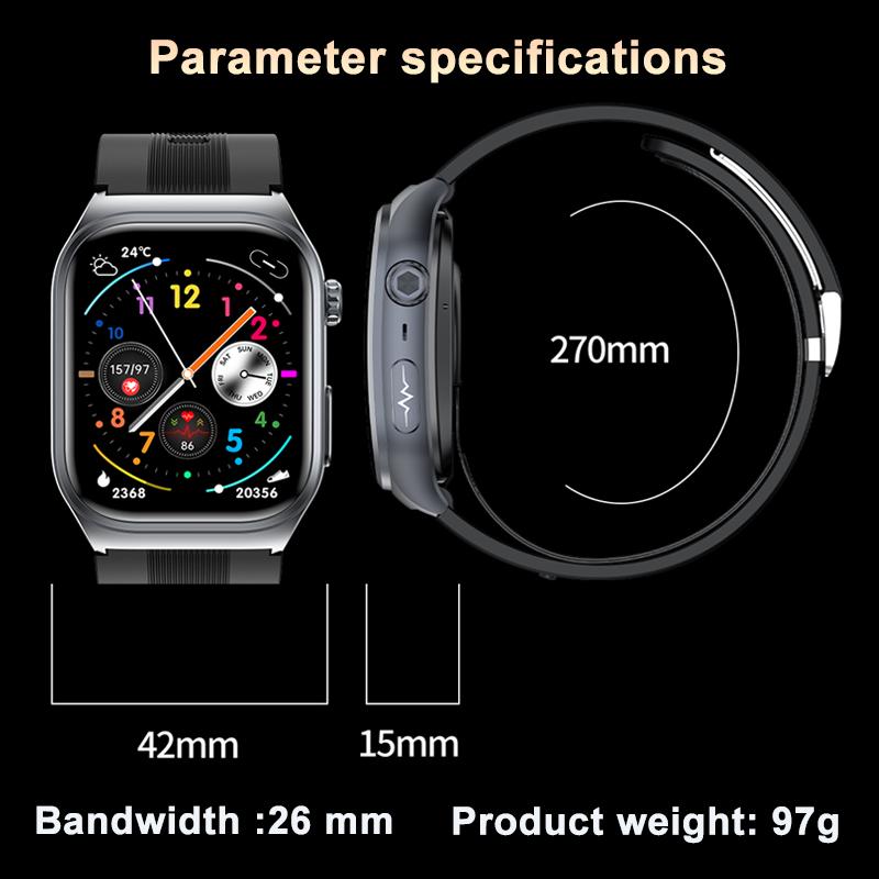 SACOSDING Новый 2,06-дюймовый AMOLED HD-экран Воздушный насос + Баллон Точный тест на истинное артериальное давление Фитнес-трекер Мониторинг ЭКГ BT Call NFC Умные часы