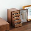 Wooden Jewelry Box with Door Decoration Cabinet for Living Room Home