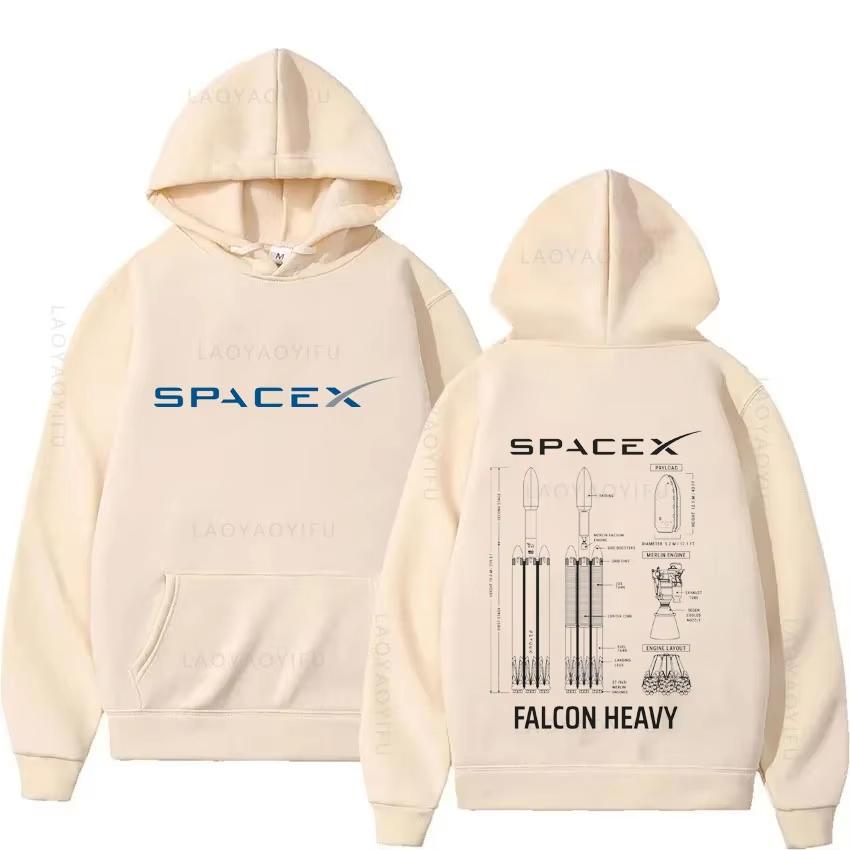 Тема чертежа SpaceX Starship Новые толстовки и свитшоты Толстовка с графикой Мужская толстовка Рубашка с капюшоном Y2k Пуловеры и мужская одежда