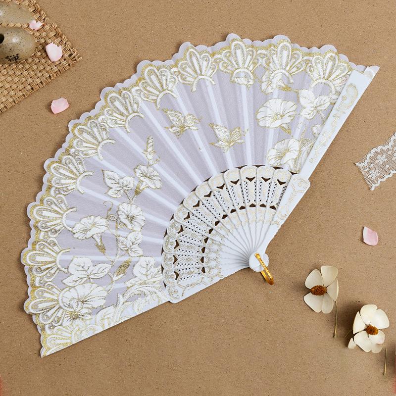 Printed Pattern Dance Party Show Folding Fans Performance Props Decoration Chinese Style Art Craft Gift