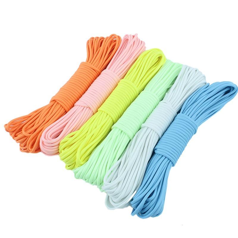 9-Strand Nylon Paracord Rope 20m Glow-in-the-Dark Outdoor Camping Tent Guy Line Survival Rescue Cord