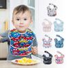 Newborn Infant Baby Boys Girls Cartoon Colorful Waterproof Bib Feeding