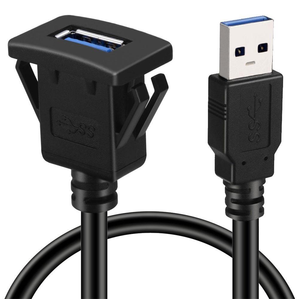 Single Port USB 3.0 Flush/Mount/Socket Flush Mount Exrending Wires Extension Cable Male To female