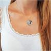 Alloy Angel Wing Heart Pendant Necklace Jewelry Gifts Minimalist Necklace Fashion Clavicle Chain