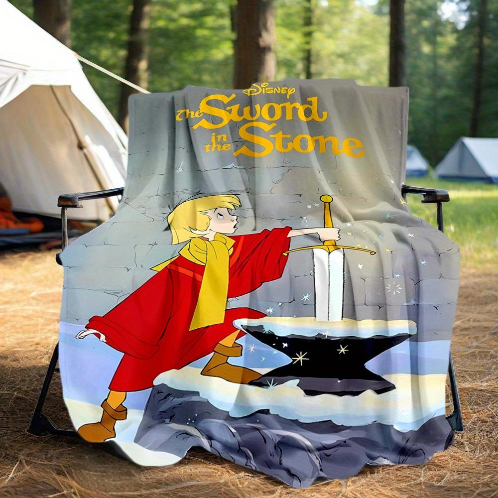 1pc, The Sword In The Stone Blanket Cute Home Decor Gift, Soft Throw Blanket, Living Room, Travel, Camping