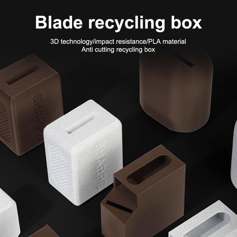 Миниатюрные лезвия для бритья, изготовленные методом 3D-печати, футляр для утилизации лезвий, контейнеры для переработки лезвий, мусорное ведро, органайзер для сбора мусора, аксессуары для парикмахеров.