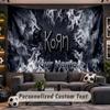 Wall Hanging Tapestry Custom NameKorn Pattern Personalized Printed Fabric Wall Decor