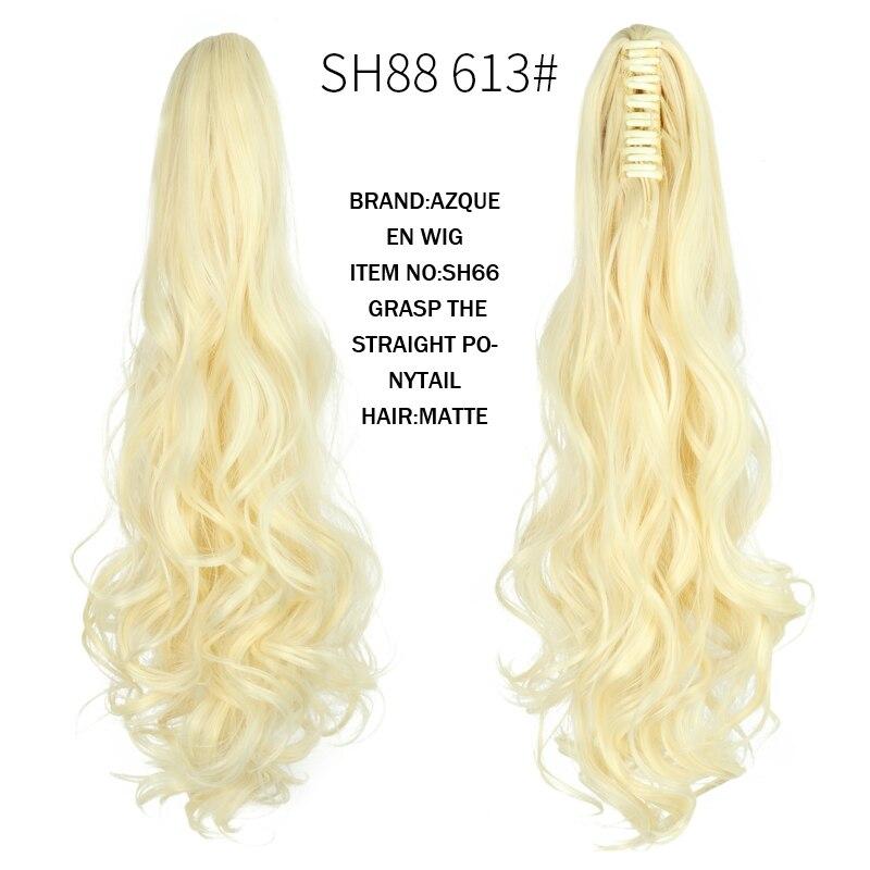 MERISIHAIR Термостойкие синтетические волосы «конский хвост» 22 дюйма, волнистые зажимы для когтей, золотисто-черные наращивание волос «конский хвост»