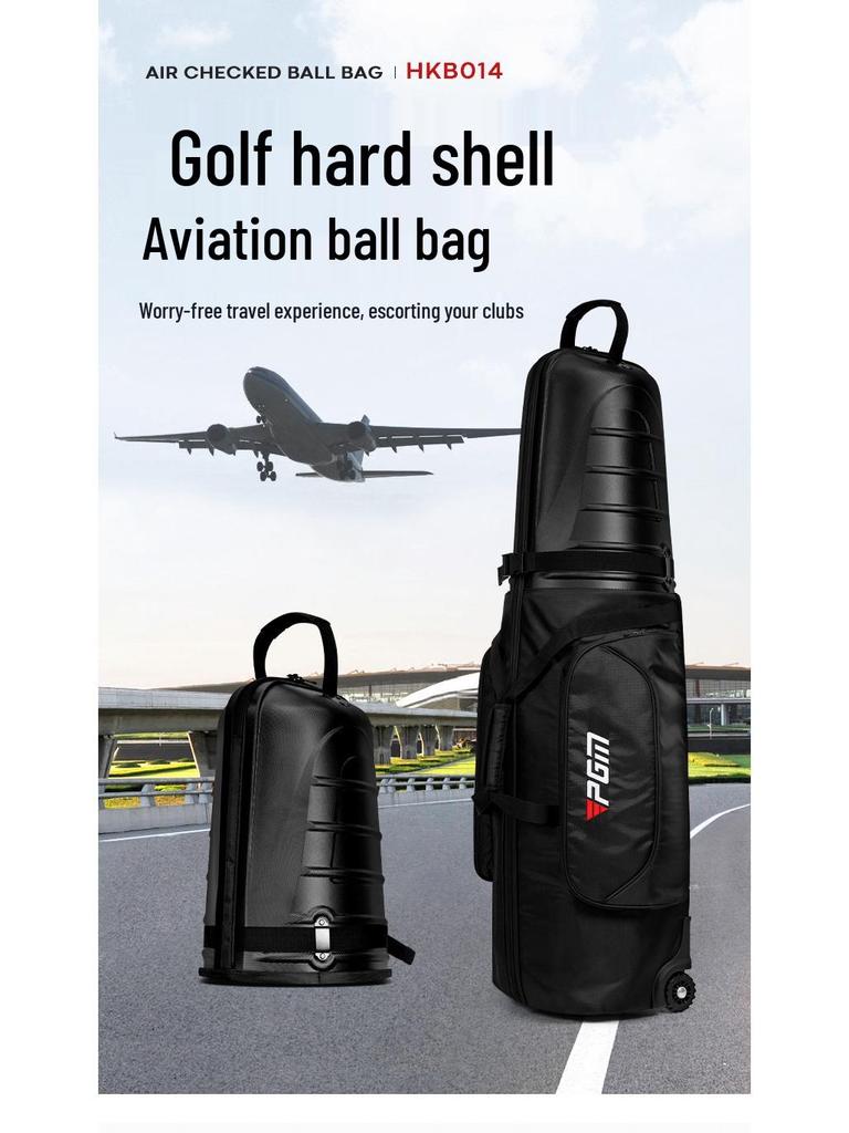 PGM Golf Aviation Bag: Hard Shell, Wheeled Travel Bag for Men & Women – Anti-Collision & Anti-Extrusion.