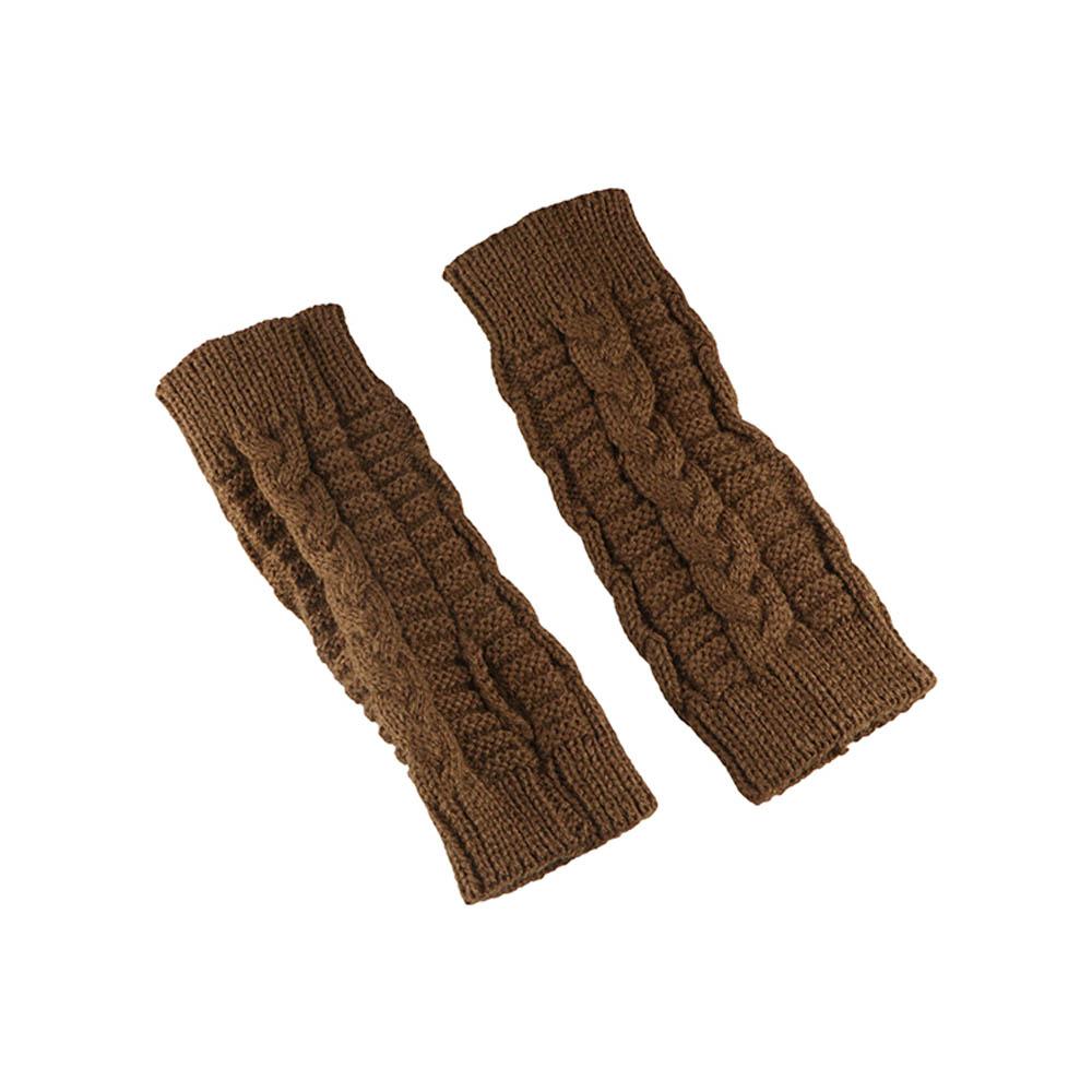 Outdoor Riding Mittens Knitted Gloves Half Finger Gloves Fashion Twists Gloves Men