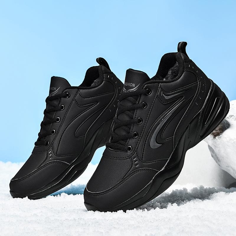 Мужские зимние кроссовки нескользящие водонепроницаемые уличные зимние спортивные туфли для мужчин Добавить хлопок теплая обувь для ходьбы 2024 Мужская хлопковая обувь
