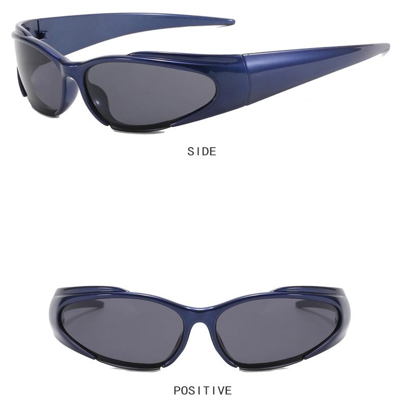 Женские солнцезащитные очки Защита от солнца Защита от ультрафиолета Мода Хип-хоп Панк Y2g Future Sense Солнцезащитные очки «кошачий глаз» Мужские стильные очки для подиумной улицы