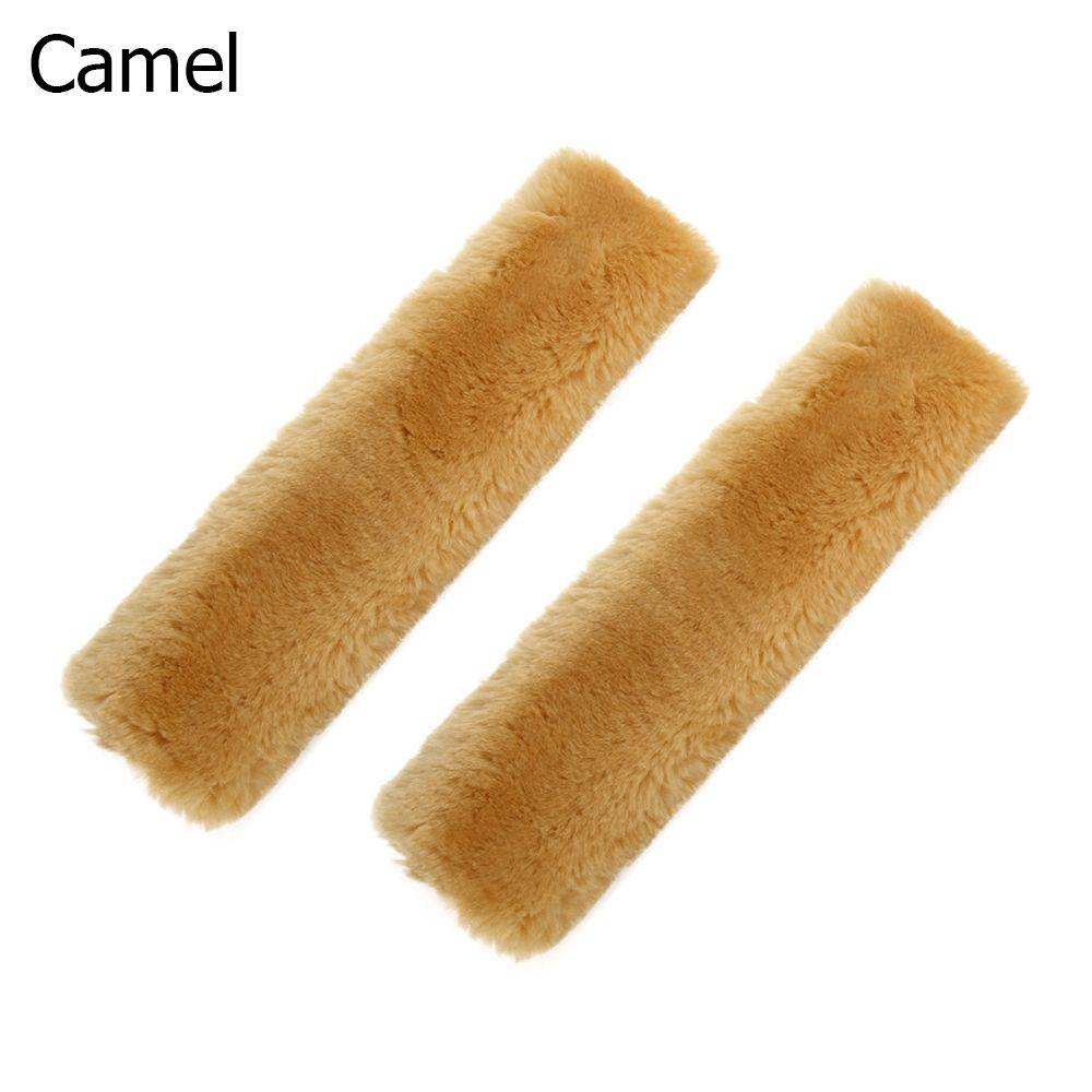 2 Pcs/Set Fashion Soft Auto  Harness Cover Plush Car Seatbelt Shoulder Pad  Seat Belt