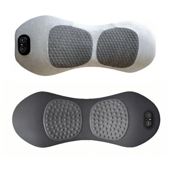 Подушка для поясничной поддержки Массажер для глубоких тканей с подогревом и вибрацией Подушка из пены с памятью для путешествий, дома, офиса