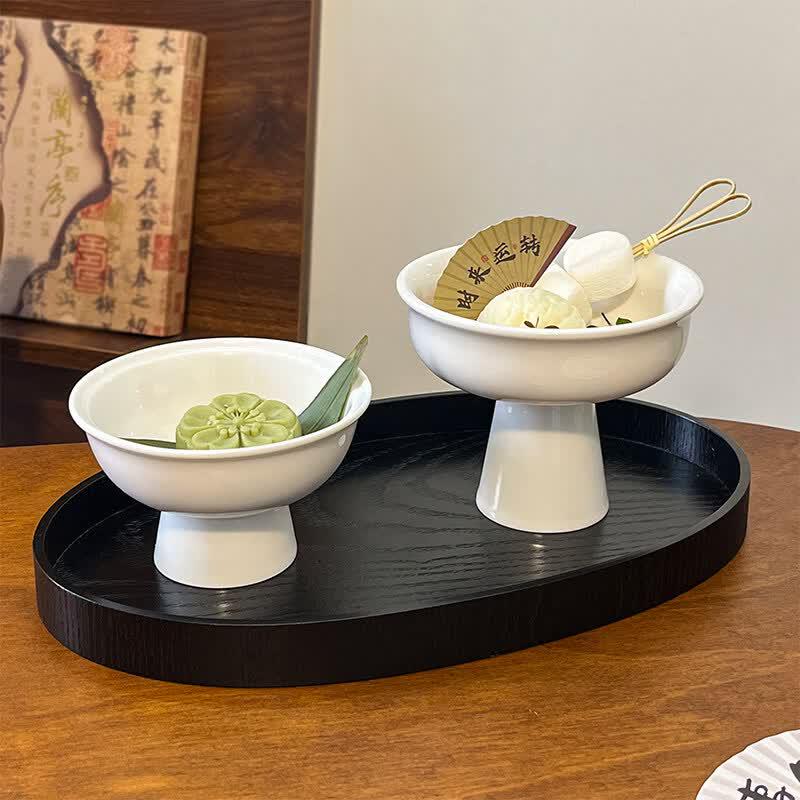 Ceramic Footed Ice Cream Dessert Bowl