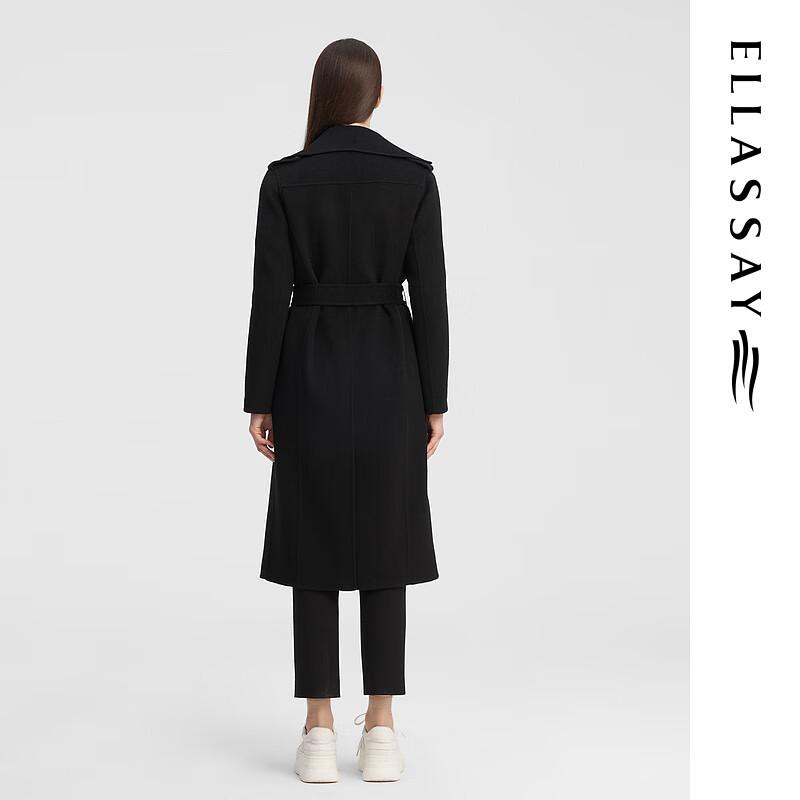 ELLASSAY Женское длинное двубортное пальто из шерсти и кашемира
