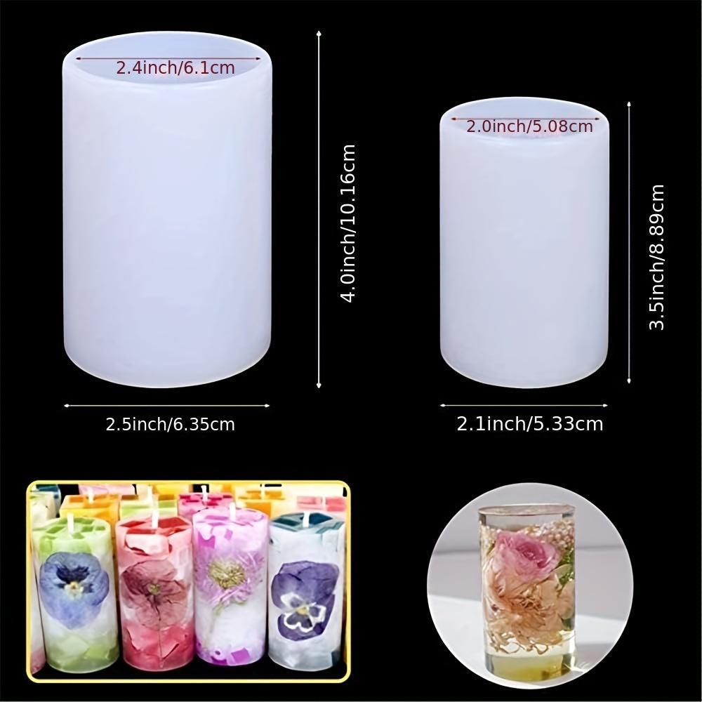 3D Cylinder Shape Candle Silicone Mold DIY Cented Candle Soap Mould Craft Gift Making Plaster Resin Wax Homemade Decoration